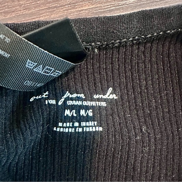 Urban Outfitters “Out From Under” Black Ribbed Body Suit M/L - Picture 3 of 4